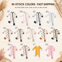 Grosir Romper Bayi Bambu Bersertifikat CPC, Lengan Panjang, Baju Tidur Bayi Viscose untuk Bayi Baru Lahir