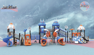 Toboggans en plastique, acier et métal PE pour enfants, équipement de jeu extérieur pour maternelle, grande capacité - Product Image 4