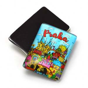 Aimants de réfrigérateur en verre avec logo personnalisé, aimant en cristal 3D en forme de dôme, souvenir néerlandais - Product Image 2