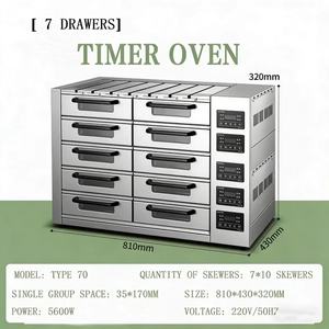 Forno con Controllo Separato della Temperatura, Griglia BBQ Senza Fumo, <span class=keywords><strong>Macchina</strong></span> <span class=keywords><strong>per</strong></span> <span class=keywords><strong>Spiedini</strong></span> e Kebab <span class=keywords><strong>per</strong></span> Ristoranti - Product Image 1