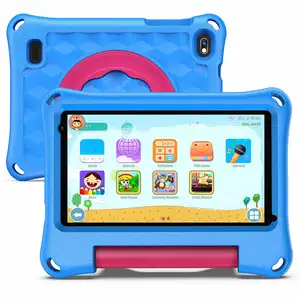 安卓四核粉色和蓝色7英寸4GB内存32GB无线安卓11适用于儿童训练学习平板电脑