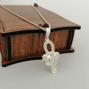 สร้อยคอจี้รูปตาของอียิปต์โบราณ316L สแตนเลสเครื่องประดับอียิปต์ที่สำคัญสร้อยคอตาแห่งฮอรัส - Product Image 3