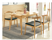 Bois massif 5 Pièces Ensemble de Table À Manger avec 4 Chaises Rustique Moderne Table À Manger ensemble Avec 4 Fantastiques Chaises de Salle À Manger