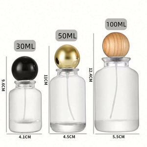 Custom Logo Luxury Clear Glass 30ml 50ml 100ml Perfume <b>Bottle</b> <b>Empty</b> Men Cologne <b>Spray</b> Screen Printing Refillable Pump Sprayer - Product Image 2