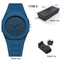 Montre à quartz à chiffres arabes, boîte cadeau de luxe, ultra-fine, grand cadran, montre à quartz en plastique, étanche, montre pour homme