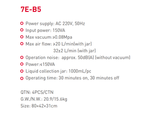 Yuwell 7E-B5 Aspirateur de mucus électrique <span class=keywords><strong>portable</strong></span> pour usage d'urgence et régulier, aspirateur de crachats, machine d'aspiration chirurgicale, <span class=keywords><strong>prix</strong></span> - Product Image 4