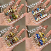 Uñas Acrílicas Francesas Clásicas 3D de Alta Calidad, Uñas Postizas de Estilo Francés, Uñas Postizas de Última Moda