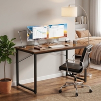 Bureau d'ordinateur convertible en bois durable avec rangement multifonctionnel pour le bureau et la maison