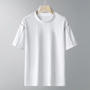 Nouveau T-shirt de sport pour homme à manches courtes, personnalisation d'usine, course à pied, camiseta, polyester, mode, blanc, T-shirt pour homme - Product Image 2