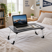 Table pliable pour ordinateur portable, gain de place, pour dortoir universitaire, lit, étude, petit appartement, bureau d'ordinateur pliable, pieds antidérapants