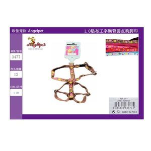 Imbracature per cani a forma di I con stampa a pois e zampine, modello 1.0, patchwork, per pettorale e schiena - Product Image 2