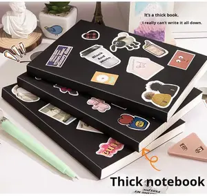 Diario in Pelle A5 con Copertina Rigida in Carta Spessa, Stile Vintage, Pratico Quaderno a Righe Orizzontali per Studenti, Regalo Ideale - Product Image 3