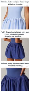 Tiktok Shop col carré sans manches à volants bulle Mini débardeur robe intégrée Shorts poches fluide plissé Tennis Mini robe jupes - Product Image 2