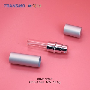 Flacon de parfum rond en aluminium argenté personnalisable de 6 ml, portable, avec fenêtre, remplaçable pour shampoing - Product Image 4