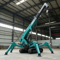Grue araignée professionnelle de 8 tonnes avec des performances de charge élevées et un système de flèche rotative pour les travaux de construction lourds