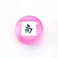 Vente en gros de dés de mahjong en acrylique dorés à paillettes de 22 mm, avec indicateur de direction du vent à angle droit, pour 4 joueurs, usage domestique et professionnel