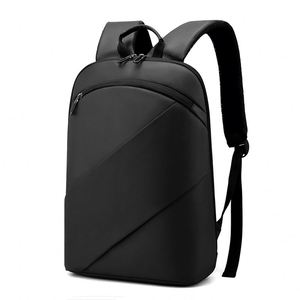 Sac à dos d'ordinateur quotidien noir durable personnalisé en polyester et nylon, respectueux de l'environnement, fabriqué en usine BSCI, sac à dos décontracté pour le sport - Product Image 1