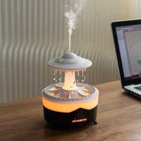 Meilleur cadeau : Diffuseur d'arômes unique en forme de nuage UFO avec télécommande, lumière d'ambiance, décoration de bureau pour la maison