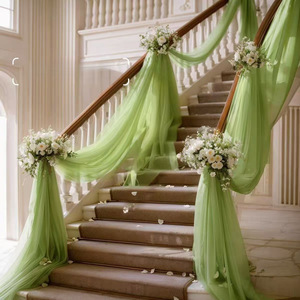 Malla Decorativa Romántica de Tul para Barandillas de Escaleras, 0.8m de Ancho, para Decoración de Fondos de Bodas y Fotografía - Product Image 1