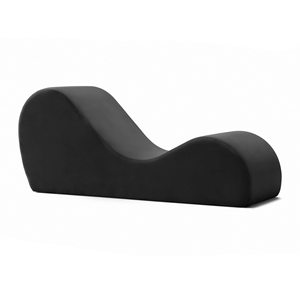 Chaise longue incurvée en velours <span class=keywords><strong>noir</strong></span> moderne de luxe capitonnée inclinable avec massage pour meubles de maison hôtel intérieur yoga salon - Product Image 2