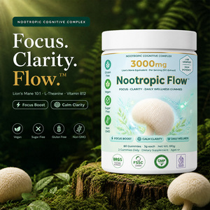 Suplemento de Hongos para Estimular el Cerebro, Gomitas con Extracto de Melena de León 3000mg, Apoyo a la Memoria, Claridad Mental, Nootrópico Diario, 60 Unidades, Sin Gluten - Product Image 3