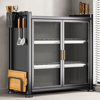 Support de cuisine multifonctionnel sur pied en acier au carbone durable, organisateur de rangement de cuisine modèle HL-76