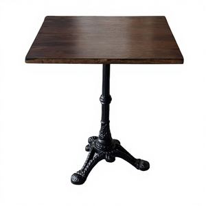 Table basse moderne en bois massif et fer avec pieds mobiles, forme carrée, design artisanal écologique pour hôtels et restaurants - Product Image 1