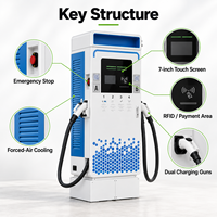 Station de recharge pour véhicules électriques haute puissance 60 120 160 kW, 250 A, phase 3, câble de 5 m, montage au sol, entrée 380 V, CCS1/CCS2/CHAdemo pour voiture électrique