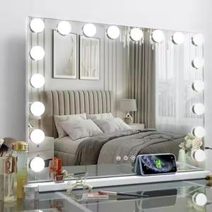 Hot bán cô gái cho Hollywood phong cách LED Vanity gương với 3 màu chế độ chiếu sáng bảng trang điểm mỹ phẩm gương với bóng đèn - Product Image 5