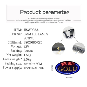 15x27 Inches Bright LED Open Sign Electronic Lighted LED DOT Signs for WE <strong>BUY</strong> GOLD, On/Off/Flashing Modes - Product Image 2