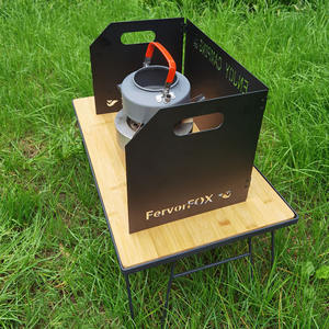 FervorFOX - Parabrisas Plegable de Acero Inoxidable para Camping, Portátil, Resistente al Viento, con Recolección de Calor, para Accesorios de Tienda de Campaña - Product Image 2