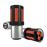 Ampoule LED Stroboscopique Super Lumineuse M2 Personnalisée 1157 3157 7443 15W 27SMD avec Projecteur, Remplacement pour Clignotant et Feu Arrière de Voiture