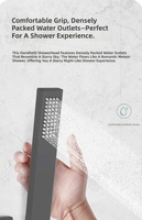Système de douche de salle de bain intelligent avec affichage de la température hydroélectrique, panneau en verre trempé gris bronze de luxe, effet pluie