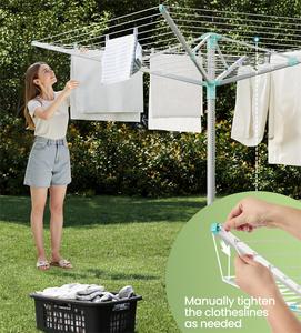Séchoir à linge <span class=keywords><strong>extérieur</strong></span> rétractable et réglable en hauteur, personnalisable, pour vente en gros - Product Image 2