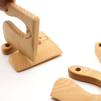 Hachoir en bois Outils éducatifs en bois Jouet de cuisine en bois Couteau de poche en bois pour enfants