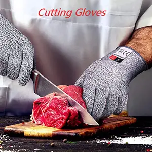 Cut Resistant Anti Cut Level 5 HPPE Safety Work Gloves Hand Protection Safety Kitchen Gloves For Working