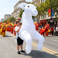 Marionnette de défilé de chèvre lumineuse à LED multicolore et étanche / Costume de marche sur le thème du zodiaque de 8 à 10 pieds