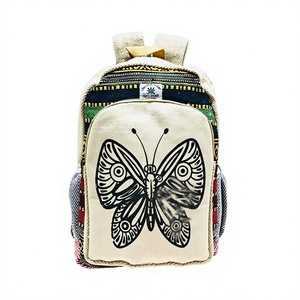 Handmade Exclusive Customisable Fashion <b>Backpack</b> Style Evening Bag Printed Ele Design Eco-Friendly Cotton Lining Zipper 1-1.9L - Product Image 1