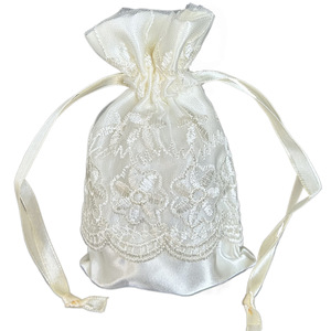 Reusable Double Lace <b>Drawstring</b> <b>Bags</b> Silk <b>Drawstring</b> <b>Bags</b> - Product Image 6