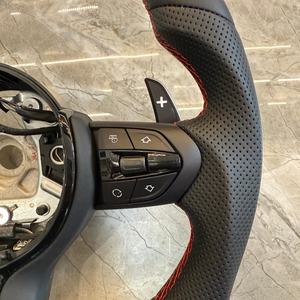 Volant <span class=keywords><strong>sport</strong></span> en cuir avec surpiqûres rouges personnalisées pour <span class=keywords><strong>BMW</strong></span> E60 F20 F30 F34 G20 E92 F15 F32 E82 G02 G31 340i - Product Image 5