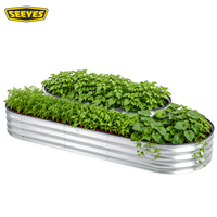Kit de jardinière en métal ondulé galvanisé 94x24x21 pouces, bac à plantes à fond ouvert pour légumes et herbes australiennes, OEM ODM