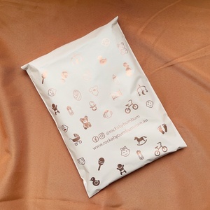 Empaque Biodegradable Personalizado de Lujo para Ropa, Sudaderas y Chaquetas con Color Azul Marino e Impresión de su Propio Logotipo - Product Image 6