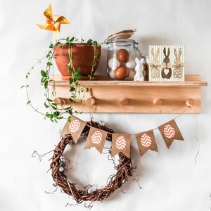 Casa <span class=keywords><strong>de</strong></span> campo Conejito rústico Conejo Primavera Interior Bloque <span class=keywords><strong>de</strong></span> <span class=keywords><strong>madera</strong></span> Signo Feliz Pascua Caja <span class=keywords><strong>de</strong></span> <span class=keywords><strong>madera</strong></span> Placa Técnica pintada a mano - Product Image 6