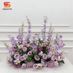 ซุ้มดอกกุหลาบผ้าไหมประดิษฐ์แบบเรียบหรู ดีไซน์ไม่สมมาตร สำหรับตกแต่งฉากหลังงานแต่งงาน - Product Image 2