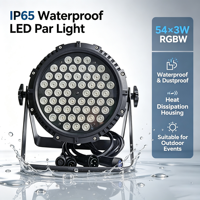 Panneau lumineux LED 54x3W le plus vendu, étanche IP65, 180W/200W, DMX, RGBW, adapté aux concerts, bars, DJ sets et scènes de discothèque
