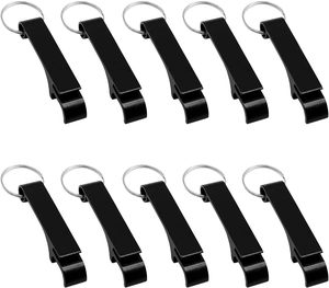 Llavero Destapador de Botellas de Metal Negro Premium, Personalizado, Accesorio para Cocina, Festivales de Música, Bodas, Fiestas, Herramienta para Abrir Latas de Refresco al por Mayor - Product Image 1
