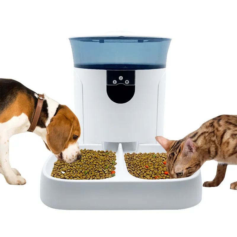 7L wifi- Auto Dog Double Bowl Phone Control Cat Automatic Feeder APP Schedule Feeding Smart Pet Bowl