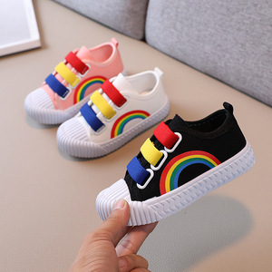 Chaussures en toile pour enfants, couleurs printemps-automne, baskets décontractées pour bébés, chaussures en toile antidérapantes - Product Image 1