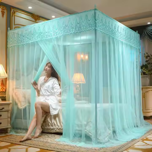 <span class=keywords><strong>Moustiquaire</strong></span> de luxe pliable à 3 portes, style palais, pour lits doubles et simples, décoration de chambre - Product Image 1