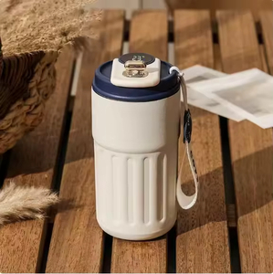 แก้วกาแฟสแตนเลส 304 แบบใหม่ ขายส่ง พร้อมฝาแสดงอุณหภูมิ สำหรับเดินทาง - Product Image 5